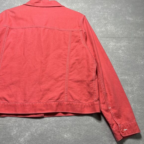 Eddie Bauer Coral Lightweight Button Down Jacket  Linen Blended Size:  X-Large - Picture 6 of 12